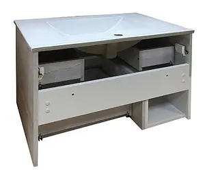 Тумба-умывальник подвесная Comforty Турин 75 дуб бежевый/белый 00004144200CF Тумба-умывальник подвесная Comforty Турин 75 дуб бежевый/белый 00004144200CF, 3