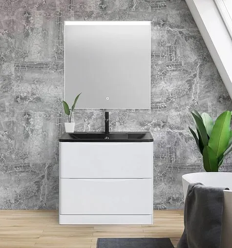 Зеркало с подсветкой BelBagno UNO 80x80 сатин SPC-UNO-800-800-TCH