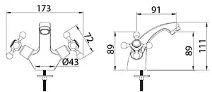 Смеситель для раковины Milardo Duplex хром DUPSB01M01 Смеситель для раковины Milardo Duplex хром DUPSB01M01, 2