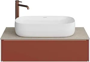 Тумба-умывальник подвесная Kerama Marazzi Magica 90 венецианский красный матовый MA.90.1\VR.M+MA.wb.65+, 3