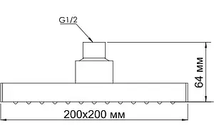 Лейка верхнего душа Wasserkraft хром A028, 3
