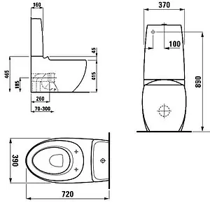 Унитаз-компакт Laufen Alessi One c покрытием LCC белый 8.2297.6.400.000.1+8.2697.1.400.880.1 Унитаз-компакт Laufen Alessi One c покрытием LCC белый 8.2297.6.400.000.1+8.2697.1.400.880.1, 2
