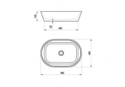 Раковина Ravak Solo 58 белый XJX01358000
