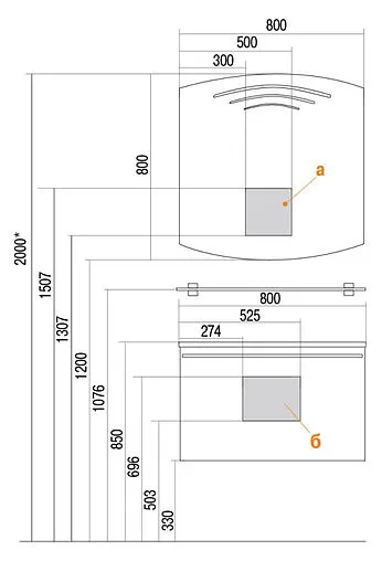 Зеркало с подсветкой Aquaton Севилья 80 с подогревом 1A126002SE010