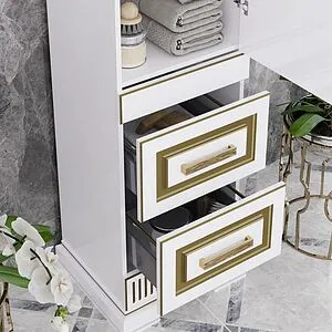 Шкаф-пенал напольный Opadiris Оникс 50 L белый Z0000005741, 4