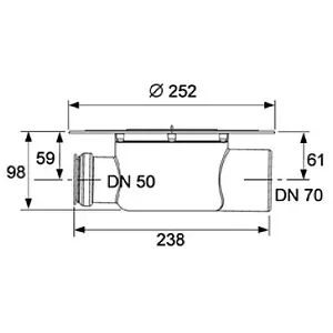 Трап горизонтальный TECEdrainpoint S 3603500 Трап горизонтальный TECEdrainpoint S 3603500, 2