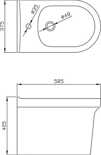 Биде напольное BelBagno Vella белый BB829B