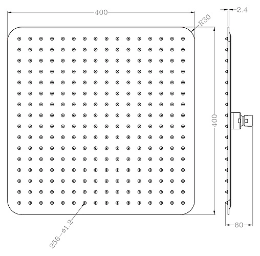 Лейка верхнего душа Rav Slezak хром KS0003