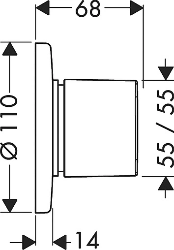 Вентиль переключающий на 3 потребителя Hansgrohe Metris хром 31634000
