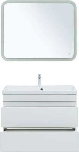 Тумба под умывальник подвесная Aquanet Нота New 90 белый глянец 00335419