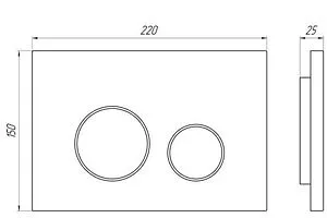 Клавиша смыва для унитаза Bas ИУ00004 черный матовый, 2