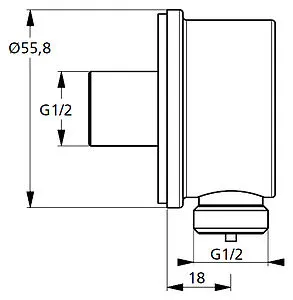 Гигиенический душ со смесителем Ideal Standard хром B0040AA, 4