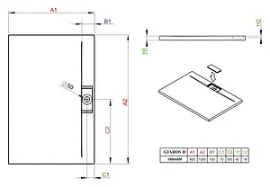 Поддон для душа Radaway Giaros D80x100 MKGD1080-03 Поддон для душа Radaway Giaros D80x100 MKGD1080-03, 3