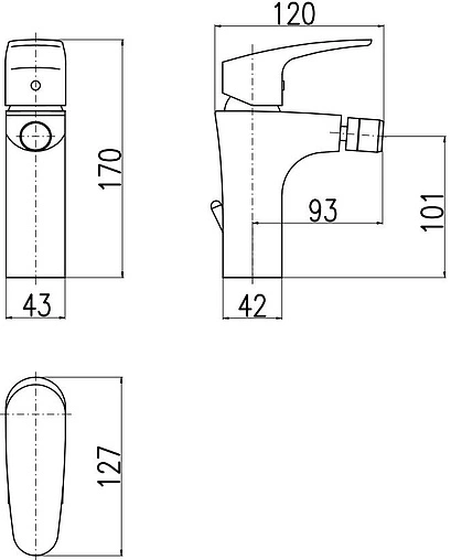 Смеситель для биде Rav Slezak Amur хром AM745.5