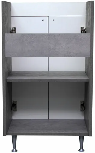 Тумба под умывальник напольный Домино Промо 50 белый/бетон DP2616T