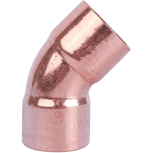 Отвод пайка однораструбный 54мм угол 45° Sanha 5041 1504154