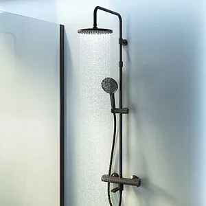 Душевая система с термостатом для ванны Am.Pm X-Joy чёрный матовый F0785A522 Душевая система с термостатом для ванны Am.Pm X-Joy чёрный матовый F0785A522, 4