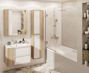 Шкаф Aquaton Бостон 41 дуб эврика/белый 1A239903BN010, 4