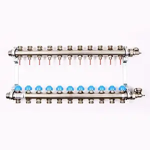 Группа коллекторная с расходомерами 11 отводов 1&quot;н/н x ¾&quot;ек Uni-fitt 455W4311, 1