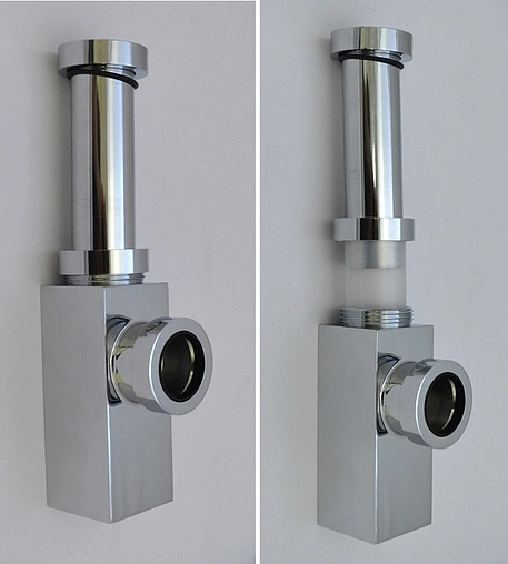 Сифон бутылочный для раковины AlcaPlast хром A401