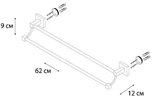 Полотенцедержатель Fixsen Metra хром FX-11102 Полотенцедержатель Fixsen Metra хром FX-11102, 3
