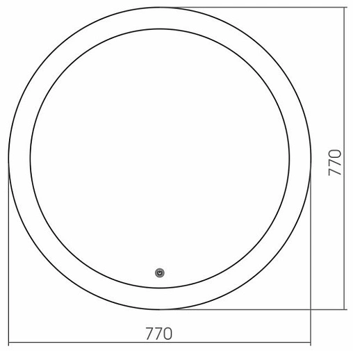 Зеркало с подсветкой Aquanika Round 77 AQR7777RU37
