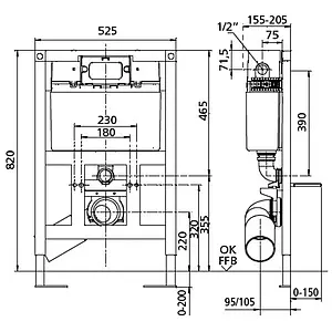 Инсталляция для подвесного унитаза Sanit 995N 90.703.00..T000 Инсталляция для подвесного унитаза Sanit 995N 90.703.00..T000, 2