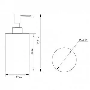 Дозатор для жидкого мыла Aquanet хром/белый CE1604A-LD, 2