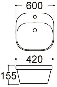 Раковина Aquatek Амадео 50 белый AQ5042-00, 2