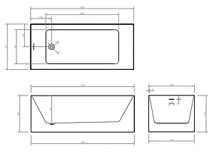 Ванна акриловая отдельностоящая Abber 170x75 AB9274-1.7 Ванна акриловая отдельностоящая Abber 170x75 AB9274-1.7, 2