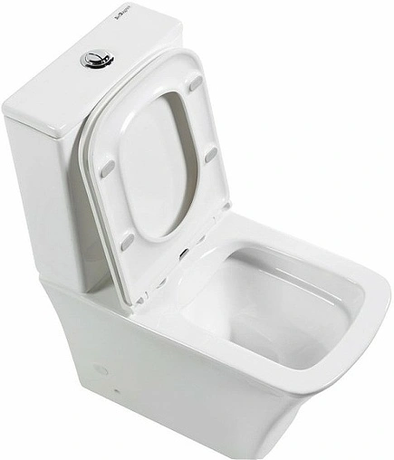 Унитаз-компакт безободковый BelBagno Marmi белый BB052CPR+BB052T