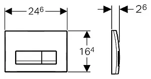 Клавиша смыва для унитаза Geberit Delta 51 115.105.11.1 альпийский белый, 2
