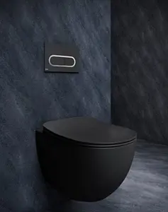 Клавиша смыва для унитаза Ravak Chrome X01797 кнопки/черный матовый, рамка/хром глянцевый Клавиша смыва для унитаза Ravak Chrome X01797 кнопки/черный матовый, рамка/хром глянцевый, 3