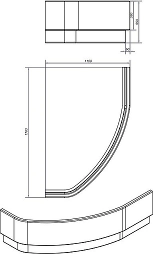 Панель для ванны фронтальная правая Cersanit Kaliope 170 R белый P-PA-KALIOPE*170-R