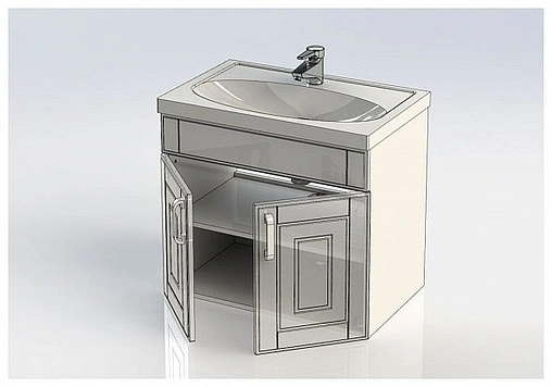 Тумба под умывальник Aquanet Рондо 70 белый 00189153