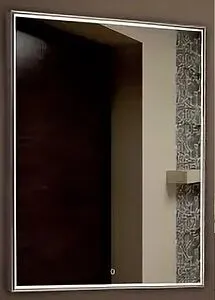 Зеркало с подсветкой Continent Life Led 70x100 с музыкальным блоком, с подогревом серый ЗЛП617, 1