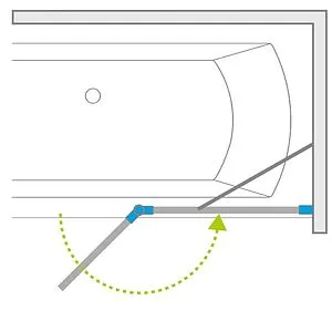 Шторка на ванну 1400мм прозрачное стекло Radaway Euphoria PND 140 R 10008140-01-01R, 3