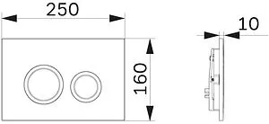 Клавиша смыва для унитаза Am.Pm ErgoFit L I110101 белый глянцевый Клавиша смыва для унитаза Am.Pm ErgoFit L I110101 белый глянцевый, 2