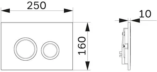 Клавиша смыва для унитаза Am.Pm ErgoFit L I110101 белый глянцевый Клавиша смыва для унитаза Am.Pm ErgoFit L I110101 белый глянцевый