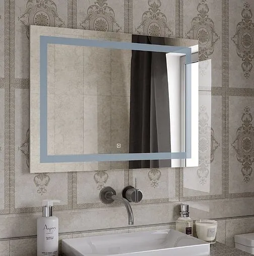 Зеркало с подсветкой Continent Rimini Led 100x70 с подогревом белый ЗЛП736