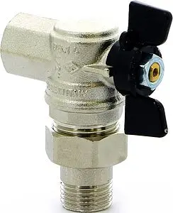 Кран шаровый с американкой угловой ½&quot;в x ½&quot;н Bugatti Oregon 05940001, 4