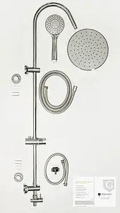 Душевая система без смесителя Gross Aqua Basic хром GA9005 Душевая система без смесителя Gross Aqua Basic хром GA9005, 3