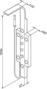 Душевая панель с термостатом для душа Am.Pm Tender 2 хром W45P-2-163S Душевая панель с термостатом для душа Am.Pm Tender 2 хром W45P-2-163S, 2