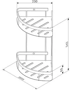 Полка Am.Pm Sense L хром A7454200 Полка Am.Pm Sense L хром A7454200, 2