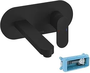 Смеситель для раковины из стены Ravak Chrome чёрный матовый X070430 Смеситель для раковины из стены Ravak Chrome чёрный матовый X070430, 1