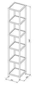 Стеллаж Allen Brau Liberty чёрный браш 1.33005.BB, 2