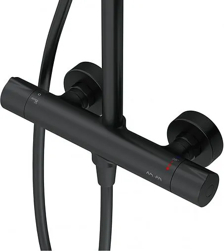 Душевая система с термостатом для душа Am.Pm Like чёрный матовый F0780422 Душевая система с термостатом для душа Am.Pm Like чёрный матовый F0780422