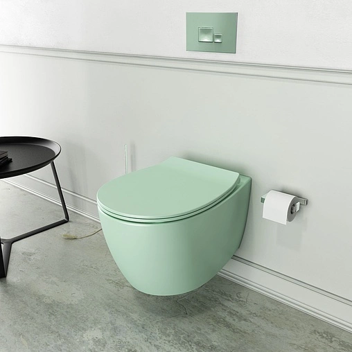 Унитаз подвесной безободковый ISVEA Sentimenti Neo мятный 10AR02010SV-2T