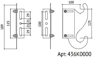 Кронштейн для коллектора Uni-Fitt 436K0000, 2