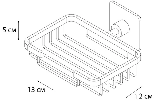 Мыльница Fixsen Square хром FX-93109